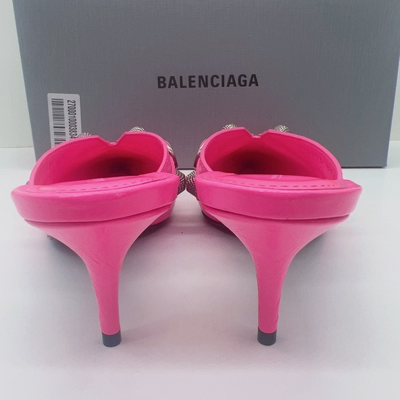 BALENCIAGA Cagole 70 Leather Point Toe Mules - Picture 4 of 13